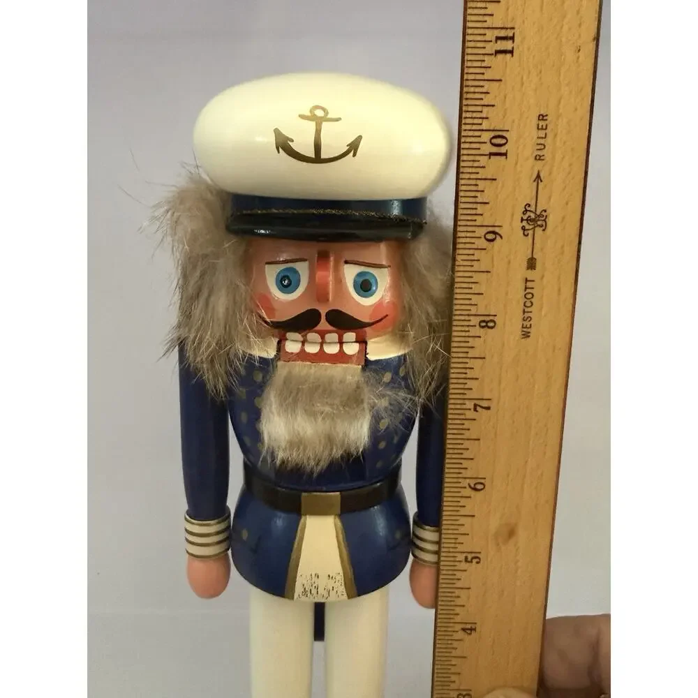 Vintage GDR Erzgebirge Sailor Nutcracker Sea Captain Expertic East Germany Wood